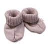 Baby Nellys Pletené botičky/capáčky STAR Hand Made, béžové (Velikost koj oblečení 56/62 (0-3m))