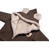 Oteplená pletená kombinéza s rukavičkama Teddy Bear, Baby Nellys, dvouvrstvá, hnědá (Velikost koj oblečení 62 (2-3m))