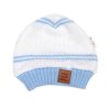 Pletená sada pro miminko s jemným proužkem 3D, lux - modrá, bílá (Velikost 56 (1-2m))