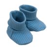 Rostoucí žebrovaný overálek, čepička a botičky, 3D, Nature -jeans (Velikost koj oblečení 50/56 (0-2m))
