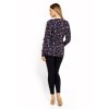 Be MaaMaa Zavinovací těhotenská, kojící halenka Printy flowers, vel. S/M (Velikosti těh moda S/M)