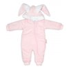 Baby Nellys Manšestrová kombinézka/overálek s kožíškem Cute Bunny - růžová, vel. 68/74 (Velikost koj oblečení 68/74 (6-9m))