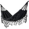 Velká závěsná houpací síť pro dva Hamaka XXL BOHO Baby Mix černá (Barva Černá)