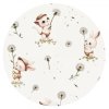 149806 290712 oboustranna deka bavlna minky 100 x 75 cm kocourek a pampeliska bila bezova