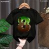 Dětské narozeninové tričko s číslovkou v motivu "Minecraft" - černé