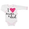 5-ti dílná soupravička do porodnice I love mom & dad, holka (Velikost 56 (1-2m))