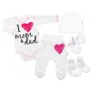 5-ti dílná soupravička do porodnice I love mom & dad, holka (Velikost koj oblečení 56 (1-2m))