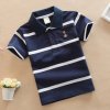 Jargazol T Shirt Kids Clothes Turn down Collar Baby Boy Summer Top Tshirt Color Stripes Vetement 0