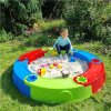 Velké plastové skládací pískoviště NEW BABY ZÁMEK 170 cm (Barva Přírodní)