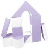 Pěnové kostky-obří stavebnice 11 ks white-lilac (Barva Fialová)