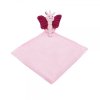 150295 293073 baby rucnik s hrackou motylek 35x35cm ruzova