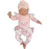 Z&Z 2-dílná soupravička body a legíny se sukničkou Květy - pudrová/ecru (Velikost koj oblečení 56 (1-2m))