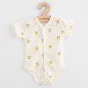 Kojenecké celorozepínací body s krátkým rukávem z organické bavlny New Baby Olivy (Barva Béžová, Velikost 56 (0-3m))