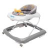 Dětské chodítko Baby Mix s volantem a silikonovými kolečky šedá (Barva Šedá)