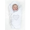 Luxusní šněrovací zavinovačka z Minky New Baby Jeřabiny 75x75 cm (Barva Bílá)