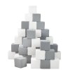 Pěnové kostky-sada 45 velkých pěnových kostek Pyramida grey white (Barva Šedá)