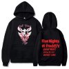 Mikina s kapucí FNAF Five Nights at Freddy's (černá)