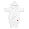 Zimní pletená kombinézka/overálek s kapucí Baby Nellys - bílá (Velikost 62 (2-3m))