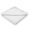 Dětská froté osuška s kapucí New Baby BASIC 80x80 bílo-šedá (Barva Bílá)
