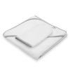 Dětská froté osuška s kapucí New Baby BASIC 80x80 bílo-šedá (Barva Bílá)
