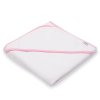 Dětská froté osuška s kapucí New Baby BASIC 80x80 bílo-růžová (Barva Růžová)