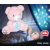 Plyšový usínáček medvídek s projektorem Milly Mally Bear pink (Barva Růžová)