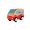 Auto ambulance dřevo na setrvačník 11 cm 18m+