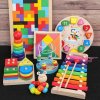 Montessori dřevěné hračky - obrázkové puzzle, zvířátka