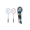 Sada badminton pálky 2ks + míček 2ks 65cm kov/plast 2 barvy v pouzdře