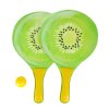 Sada na plážový tenis ovoce dřevěné 38cm 2 pálky + 1 míček 3 druhy v látkovém sáčku