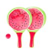 Sada na plážový tenis ovoce dřevěné 38cm 2 pálky + 1 míček 3 druhy v látkovém sáčku