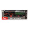 Traktor Zetor RC s vlekem plast 42cm 2,4GHz dobíjecí pack + baterie se zvukem v krabici