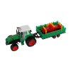 Traktor s vlekem s kombajnovým válcem plast 46cm na setrvačník 2 barvy v blistru