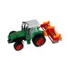 Traktor s vlekem s kombajnovým válcem plast 46cm na setrvačník 2 barvy v blistru