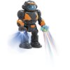 Robot chodící plast 22cm na baterie se světlem se zvukem v krabici 18x24,5x9cm
