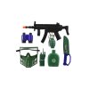 Vojenská sada samopal klapací plast 32cm s doplňky v síťce