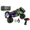 Auto RC Buggy rychlostní 2,4GHz plast 40cm dobíjecí pack+baterie fialové v krabici 42x21x28cm