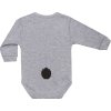 Kojenecké body s dlouhým rukávem New Baby Zvířátko Zajíček - dárkové balení (Barva Šedá, Velikost 50)