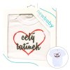 Body s potiskem New Baby celý tatínek - dárkové balení (Barva Červená, Velikost 50)