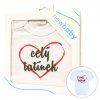 Body s potiskem New Baby celý tatínek - dárkové balení (Barva Červená, Velikost 50)