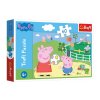 Puzzle Prasátko Peppa/Peppa Pig Zábava s přáteli 33x22cm 60 dílků v krabičce 21x14x4cm