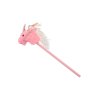 Kůň jednorožec na tyči plyš 80cm na baterie se zvukem růžový v sáčku