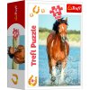 Minipuzzle 54 dílků Koně 4 druhy v krabičce 9x6,5x4 cm (1 ks)