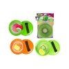 Lambáda/Catch ball hra s míčkem na suchý zip ovoce 18cm 3 druhy v látkovém sáčku