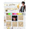Razítka 5+1 s poduškou dřevěná 5x5cm s voskovkou Harry Potter na kartě