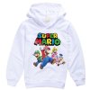 Dětská mikina s kapucí a potiskem Super Mario (mix barev)