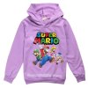 Dětská mikina s kapucí a potiskem Super Mario (mix barev)