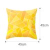 Potah na polštář - geometrické tvary, kontrast žlutá-bílá-černá