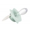 canpol babies sada 2 ks symetrickych silikonovych dudliku 6 18m pure color zeleny sivy