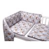 Baby Nellys 3-dílná sada Mantinel s povlečením - Ježek a duha, šedé (Velikost povlečení 120x90, Rozměry polštáře 40 x 60, Rozměry přikrývky 120 x 90)